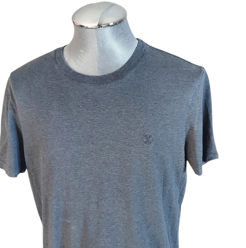 Louis Vuitton | Monogram Crewneck Tee | Slim | Circle Logo | Gray | Size Medium